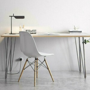 BAKAJI Σετ 4 Πόδια Τραπεζιού Γραφείου 71εκ Μεταλλικό Μοντέρνος Σχεδιασμός Γκρι 02012180 - Image 3