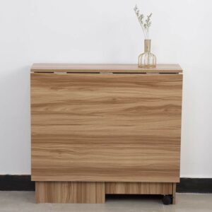 BAKAJI  Τραπέζι Τραπεζαρίας Γραφείο με Βιβλιοθήκη Πτυσσόμενο Επεκτάσιμο Εξαφανιζόμενο Δρυς  02012318 - Image 2