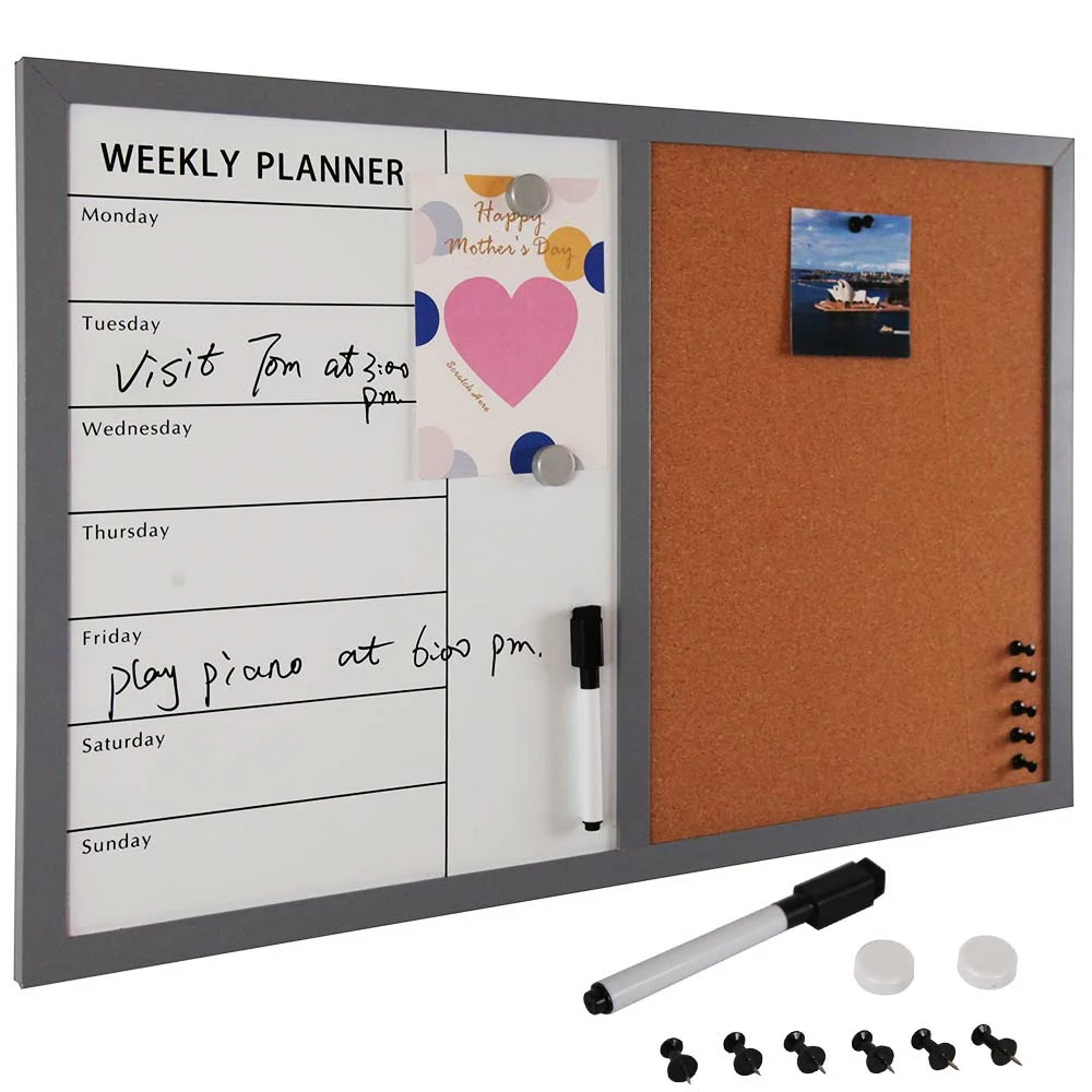 BAKAJI Πίνακας Ανακοινώσεων Μαγνητικός Λευκός και Φελλός Συνδυασμένος 60x40cm Σπίτι Γραφείο 02012498 BAKAJI Πίνακας Ανακοινώσεων Μαγνητικός Λευκός και Φελλός Συνδυασμένος 60x40cm Σπίτι Γραφείο 02012498