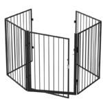 BAKAJI  Πόρτα Προστασίας Τζακιού για Σκύλους και Παιδιά Διαχωριστικό Φράχτης 3μ Μαύρο  02012758 - Image 2