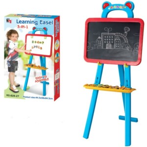 BAKAJI Μαγνητικός Πίνακας Για Παιδιά Με Τρίποδο Γράμματα Μαρκαδόροι Και Κιμωλίες Μπλε 02816189 - Image 2