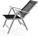 BAKAJI  Σετ 2 Καρέκλες Κατασκήνωσης Πτυσσόμενη Καρέκλα Κήπου Ρυθμιζόμενη σε 5 Θέσεις Γκρι  02822888 - Image 3