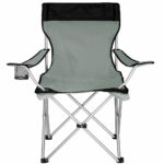 BAKAJI  Πτυσσόμενη Καρέκλα Κατασκήνωσης Με Τσάντα Καρέκλα Παραλίας Εξωτερικού Χώρου Γκρι  02830159 - Image 2