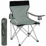 BAKAJI  Πτυσσόμενη Καρέκλα Κατασκήνωσης Με Τσάντα Καρέκλα Παραλίας Εξωτερικού Χώρου Γκρι  02830159 - Image 3