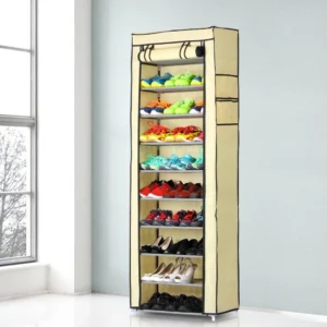 BAKAJI  Παπουτσοθήκη Εξοικονόμησης Χώρου 11 Ραφιών 30 Ζευγάρια Ράφι Ατσάλι και Ύφασμα TNT Μπεζ  02830796 - Image 2