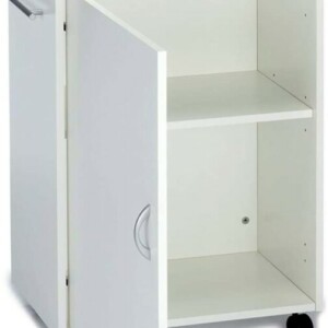 BAKAJI  Καρότσι Μπάνιου Κουζίνας Πολυχρηστικό Ντουλάπι Εξοικονόμησης Χώρου Ξύλο MDF Λευκό 4 Ρόδες  02832666