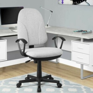 BAKAJI  Περιστρεφόμενη Καρέκλα Γραφείου με Ρόδες Υφασμάτινη Αναπνεύσιμη Γκρι  02832759 - Image 2