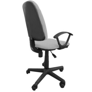 BAKAJI  Περιστρεφόμενη Καρέκλα Γραφείου με Ρόδες Υφασμάτινη Αναπνεύσιμη Γκρι  02832759