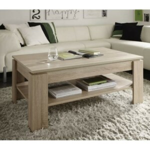 BAKAJI  Τραπέζι σαλονιού με ανυψωμένο αποθηκευτικό χώρο, μοντέρνο τραπέζι σαλονιού ανοιγόμενο, μπεζ.  02832890 - Image 3