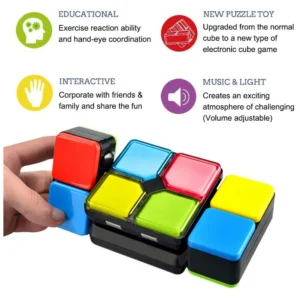 BAKAJI  Παιχνίδι Δεξιοτήτων Μαγικός Κύβος Ηλεκτρονικό Παιχνίδι για Παιδιά Φώτα και Ήχοι 4 Λειτουργίες  02834576 - Image 4