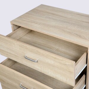 BAKAJI  Κινητό Συρταριέρα Ντουλάπι 5 Συρτάρια σε Ξύλο Μοντέρνου Σχεδιασμού Δρυς 68x40x100  02837244 - Image 3