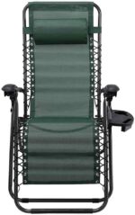 BAKAJI  Πτυσσόμενη Πολυθρόνα Κήπου Βαρύτητας Μηδέν Ατσάλι Texilene + Δίσκος Πράσινο  02838314 - Image 2
