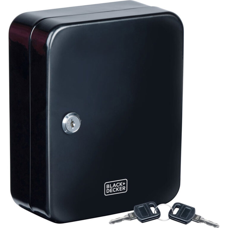 BLACK & DECKER Μαύρο Κλειδοθήκη Τοίχου με Κλειδαριά και Διπλό Κλειδί