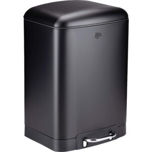 Dirt Devil Μαύρος Κάδος Απορριμμάτων με Πεντάλ από Ανοξείδωτο Ατσάλι 12L με Αποσπώμενο Κάδο και Απαλή Κλείσιμο 02839470