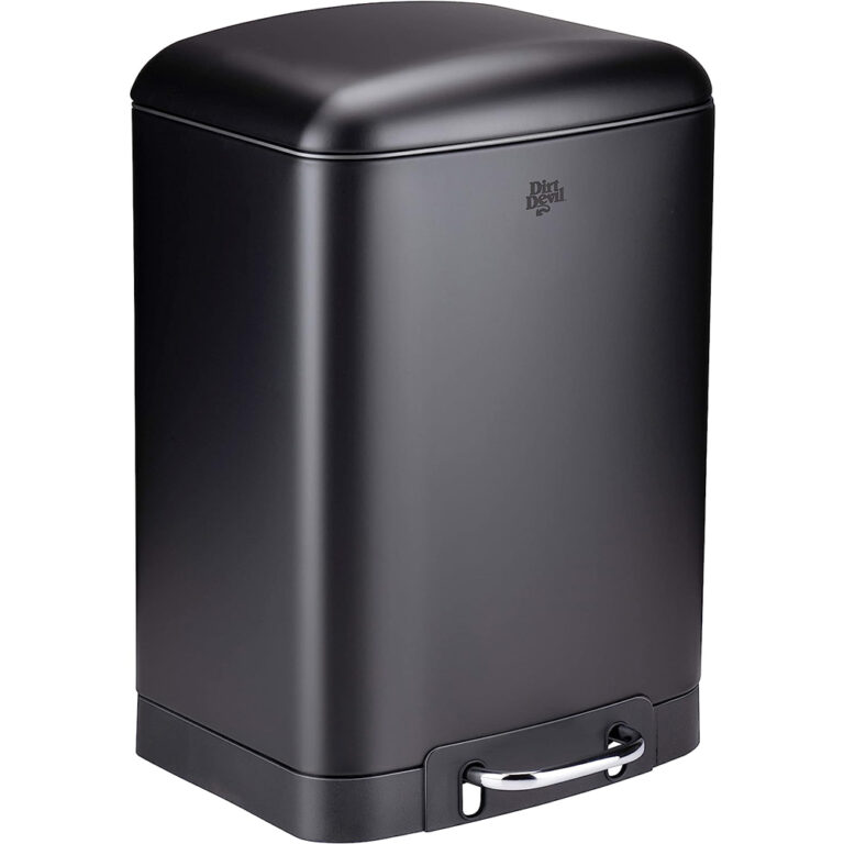 Dirt Devil Μαύρος Κάδος Απορριμμάτων με Πεντάλ από Ανοξείδωτο Ατσάλι 12L με Αποσπώμενο Κάδο και Απαλή Κλείσιμο 02839470