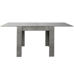 BAKAJI Τετράγωνο Τραπέζι Φαγητού 90x90 από Ξύλο Τσιμέντο Επεκτάσιμο με Άνοιγμα Βιβλίου 02839555 - Image 3