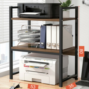 Shally Dogan  Υποστήριξη για Βιομηχανικό Εκτυπωτή Ράφι Αποθήκευσης Πολλαπλών Χρήσεων Καρυδιά και Μαύρο  02840242 - Image 2