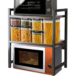 Shally Dogan  Υποστήριξη για Βιομηχανικό Εκτυπωτή Ράφι Αποθήκευσης Πολλαπλών Χρήσεων Καρυδιά και Μαύρο  02840242 - Image 4