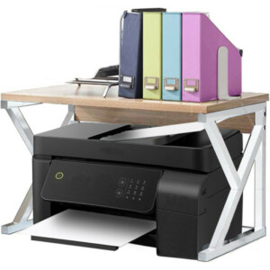 Shally Dogan  Υποστήριξη για Εκτυπωτή Ράφι Πολυχρηστικό Ξύλο και Λευκό 2 Επιπέδων  02840247 - Image 4