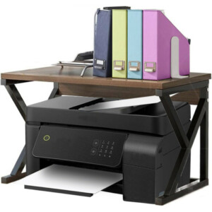 Shally Dogan  Υποστήριξη για Εκτυπωτή Ράφι Πολυχρηστικό Μαύρο και Καρυδιά 2 Επιπέδων  02840248 - Image 4