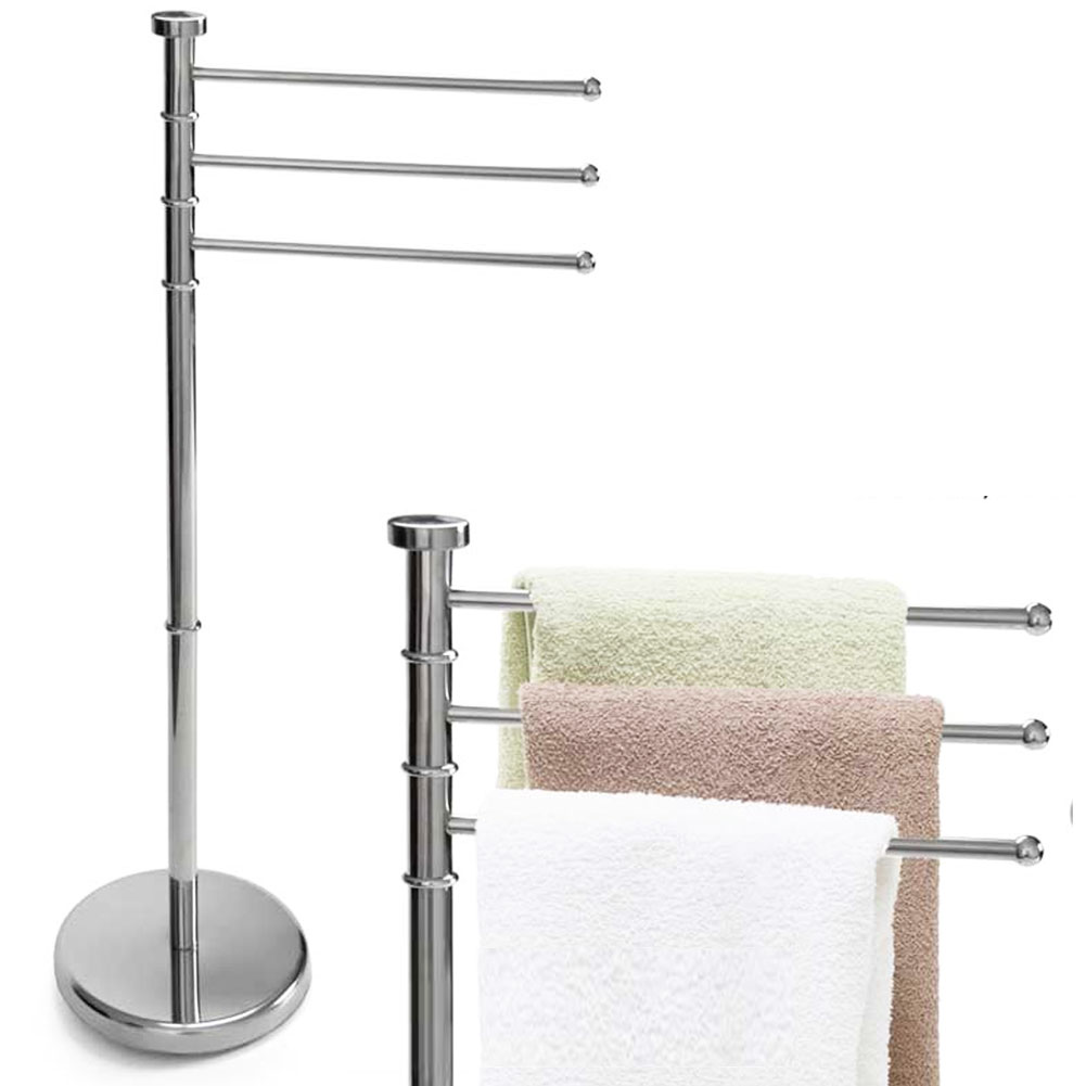 BAKAJI Βάση Πετσέτας Μπάνιου Μιλάνο με 3 Βραχίονες από Χρωμιωμένο Μέταλλο 22x31x85 εκ. 02840390 BAKAJI Βάση Πετσέτας Μπάνιου Μιλάνο με 3 Βραχίονες από Χρωμιωμένο Μέταλλο 22x31x85 εκ. 02840390