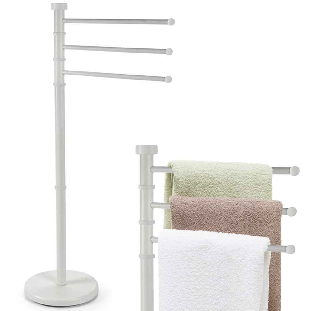 BAKAJI Βάση Πετσέτας Μπάνιου Μιλάνο με 3 Βραχίονες σε Λευκό Μέταλλο 22x31x85 εκ. 02840391 BAKAJI Βάση Πετσέτας Μπάνιου Μιλάνο με 3 Βραχίονες σε Λευκό Μέταλλο 22x31x85 εκ. 02840391