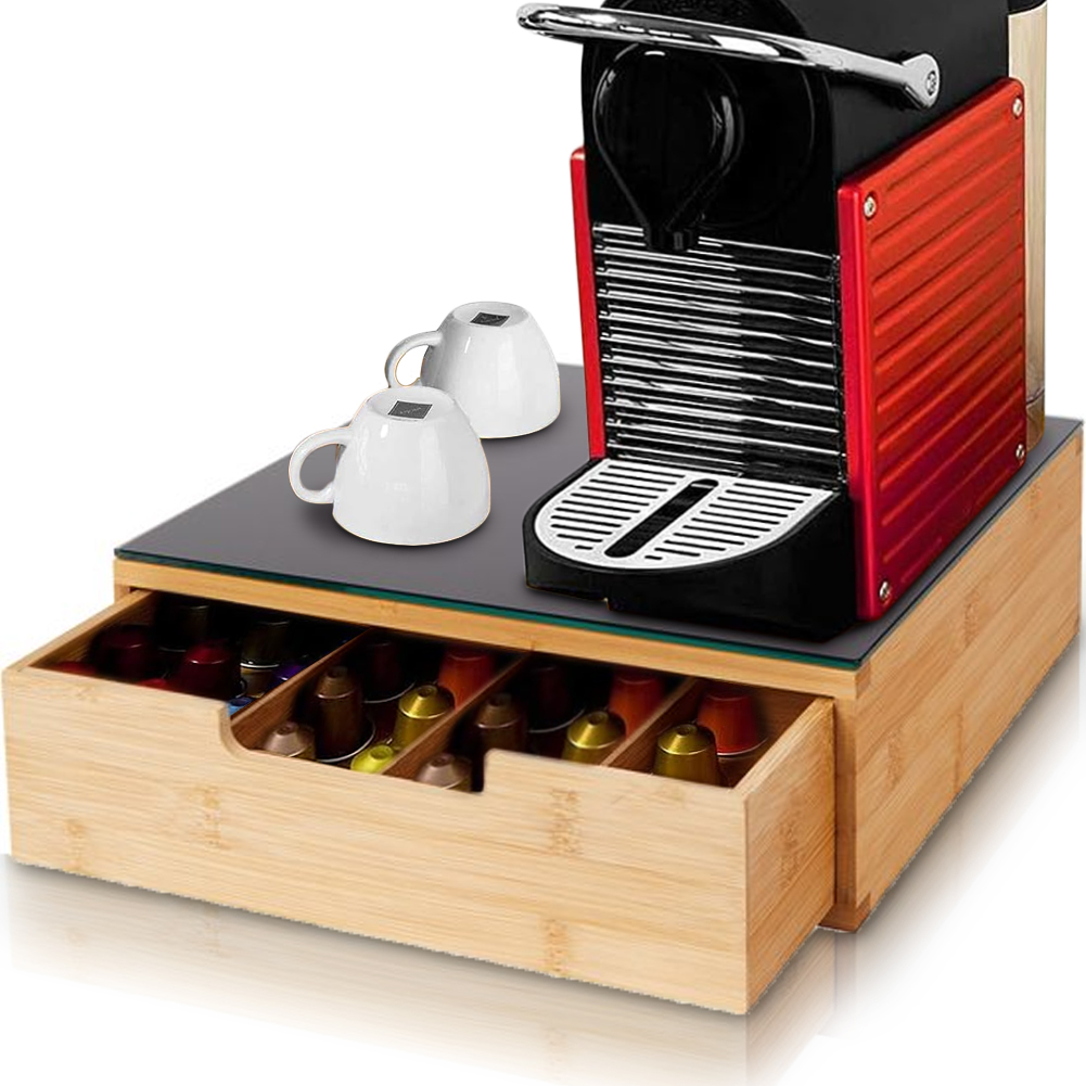 BAKAJI Δοχείο Συρτάρι για Κάψουλες Καφέ με Γυάλινη Επιφάνεια 31.5x30x10εκ 02840819 BAKAJI Δοχείο Συρτάρι για Κάψουλες Καφέ με Γυάλινη Επιφάνεια 31.5x30x10εκ 02840819