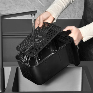 BAKAJI  Φριτέζα Αέρος με Διπλό Καλάθι XXL 12 L Airfryer Χωρίς Λάδι Οθόνη LED  02841438 - Image 4