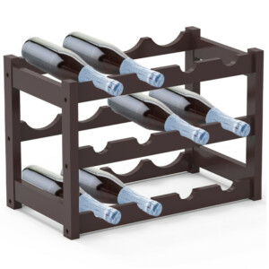 BAKAJI  Ξύλινη Κάβα Κρασιών από Μπαμπού Καρυδιάς με 12 Θέσεις Μπαρ για Μπουκάλια  02841470 - Image 2