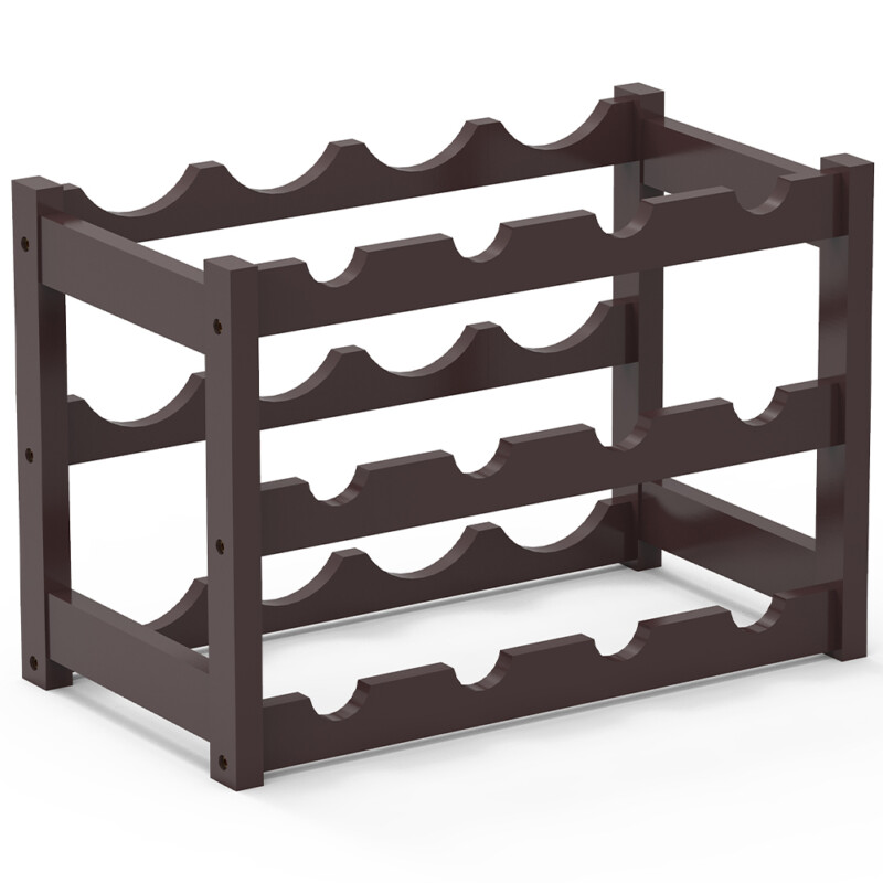 BAKAJI Ξύλινη Κάβα Κρασιών από Μπαμπού Καρυδιάς με 12 Θέσεις Μπαρ για Μπουκάλια 02841470 BAKAJI Ξύλινη Κάβα Κρασιών από Μπαμπού Καρυδιάς με 12 Θέσεις Μπαρ για Μπουκάλια 02841470