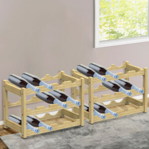 BAKAJI  Ξύλινη Κάβα από Φυσικό Μπαμπού με 12 Θέσεις Μπαρ για Μπουκάλια  02841471 - Image 4