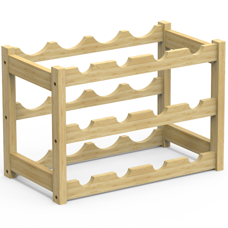 BAKAJI Ξύλινη Κάβα από Φυσικό Μπαμπού με 12 Θέσεις Μπαρ για Μπουκάλια 02841471 BAKAJI Ξύλινη Κάβα από Φυσικό Μπαμπού με 12 Θέσεις Μπαρ για Μπουκάλια 02841471