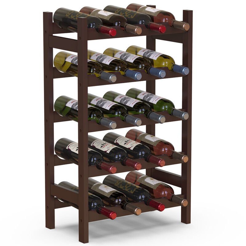 BAKAJI Καντινέτα Portavino από Ξύλο Μπαμπού Καρυδιάς με 20 Θέσεις Μπαρ για Μπουκάλια 02841476 BAKAJI Καντινέτα Portavino από Ξύλο Μπαμπού Καρυδιάς με 20 Θέσεις Μπαρ για Μπουκάλια 02841476