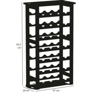 BAKAJI  Ξύλινη Κάβα Κρασιών από Μπαμπού Καρυδιάς με 28 Θέσεις Μπαρ για Μπουκάλια  02841479 - Image 3