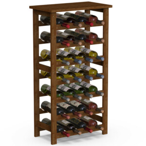 BAKAJI  Ξύλινη Κάβα Κρασιών από Μπαμπού Καρυδιάς με 28 Θέσεις Μπαρ για Μπουκάλια  02841479