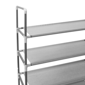 BAKAJI Μεταλλική Ραφιέρα Παπουτσιών 4 Επιπέδων για 12 Ζεύγη, Συμπαγής 72x58x28cm 02842585 - Image 3