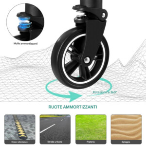 BAKAJI Καρότσι 2 σε 1 για Κατοικίδια Μετατρέψιμο Καφέ 02842636 - Image 3