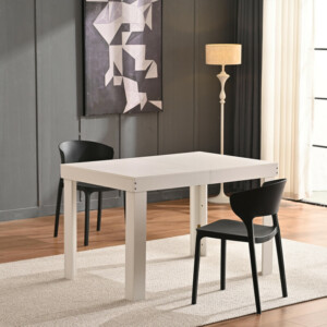 Shally Dogan Επεκτεινόμενο Τραπέζι Φαγητού Έως 6 Θέσεων 120-200cm Λευκό Κουζίνας 02842648 - Image 3