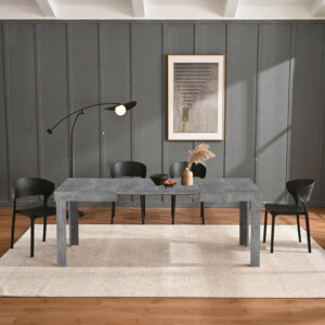 Shally Dogan Επεκτεινόμενο Τραπέζι Φαγητού για 6 Άτομα 120-200cm Τσιμέντο Κουζίνας 02842650 - Image 4