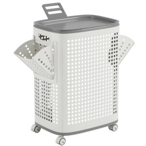 Shally Dogan Καλάθι Απλύτων με Ρόδες Διαχωριστικά Συρταριών Κατά των Οσμών Λευκό 02842673 - Image 2