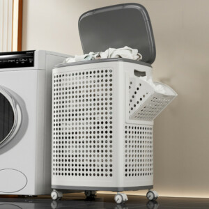 Shally Dogan Καλάθι Απλύτων με Ρόδες Διαχωριστικά Συρταριών Κατά των Οσμών Λευκό 02842673