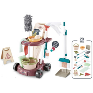 BAKAJI Σετ Καθαρισμού για Παιδιά με Καρότσι Σκούπα Φαράσι Παιχνίδι Εκπαιδευτικό 02842693 - Image 2