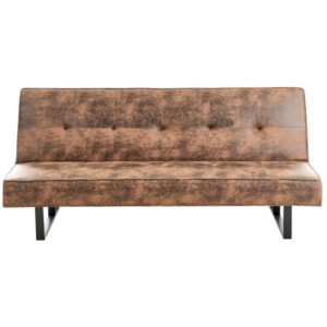 Shally Dogan Κανανπές-κρεβάτι 3 θέσεων click clack μοντέλο Derby 189 x 88 x 85 εκ Συνθετικό Δέρμα Χρυσό Καφέ 02842795 - Image 4