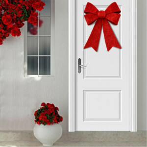 BAKAJI Χριστουγεννιάτικο Στεφάνι Πόρτας 45x60εκ Κόκκινο Διακόσμηση Πόρτας για τα Χριστούγεννα 02842885 - Image 3