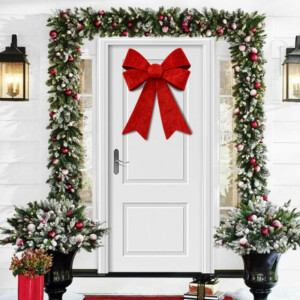 BAKAJI Χριστουγεννιάτικο Στεφάνι Πόρτας 45x60εκ Κόκκινο Διακόσμηση Πόρτας για τα Χριστούγεννα 02842885