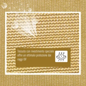 Outsunny Awnings Sail Ορθογώνια προστασία UV σε PE, άμμο, 4x6m 100110-059SA - Image 4