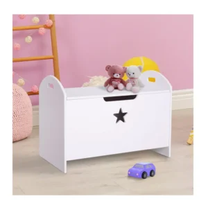 Ξύλινο Παιδικό Μπαούλο Αποθήκευσης Παιχνιδιών 62 x 40 x 46.5 cm HOMCOM 311-003 - Image 4