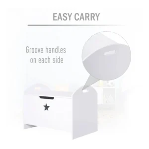 Ξύλινο Παιδικό Μπαούλο Αποθήκευσης Παιχνιδιών 62 x 40 x 46.5 cm HOMCOM 311-003 - Image 6