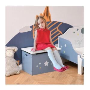 Ξύλινο Παιδικό Μπαούλο Αποθήκευσης Παιχνιδιών 55 x 34 x 35.5 cm HOMCOM 311-019 - Image 3