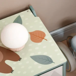 ZONEKIZ Παιδικό μπαούλο παιχνιδιών με καπάκι και μεντεσέ ασφαλείας σε MDF, 60x37x39cm, Πράσινο 311-058V80GN - Image 6